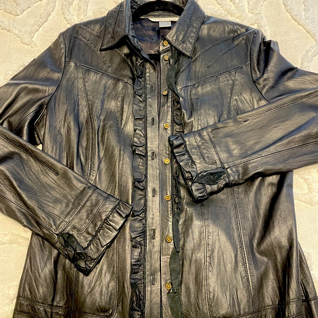 Peter Nysrd Real Black Leather Jacket M